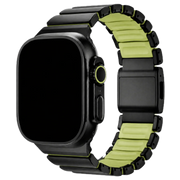 Apple Watch bandje Ember - staal - zwart groen