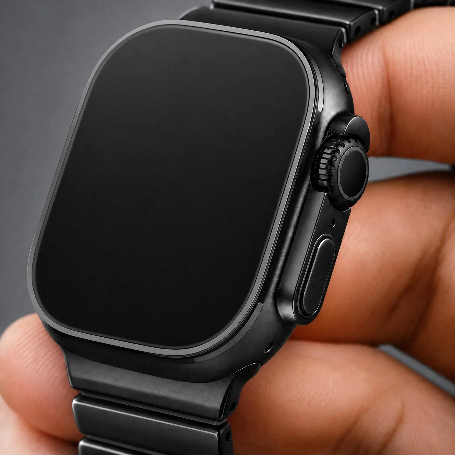 Apple Watch bandje Ember - staal - zwart