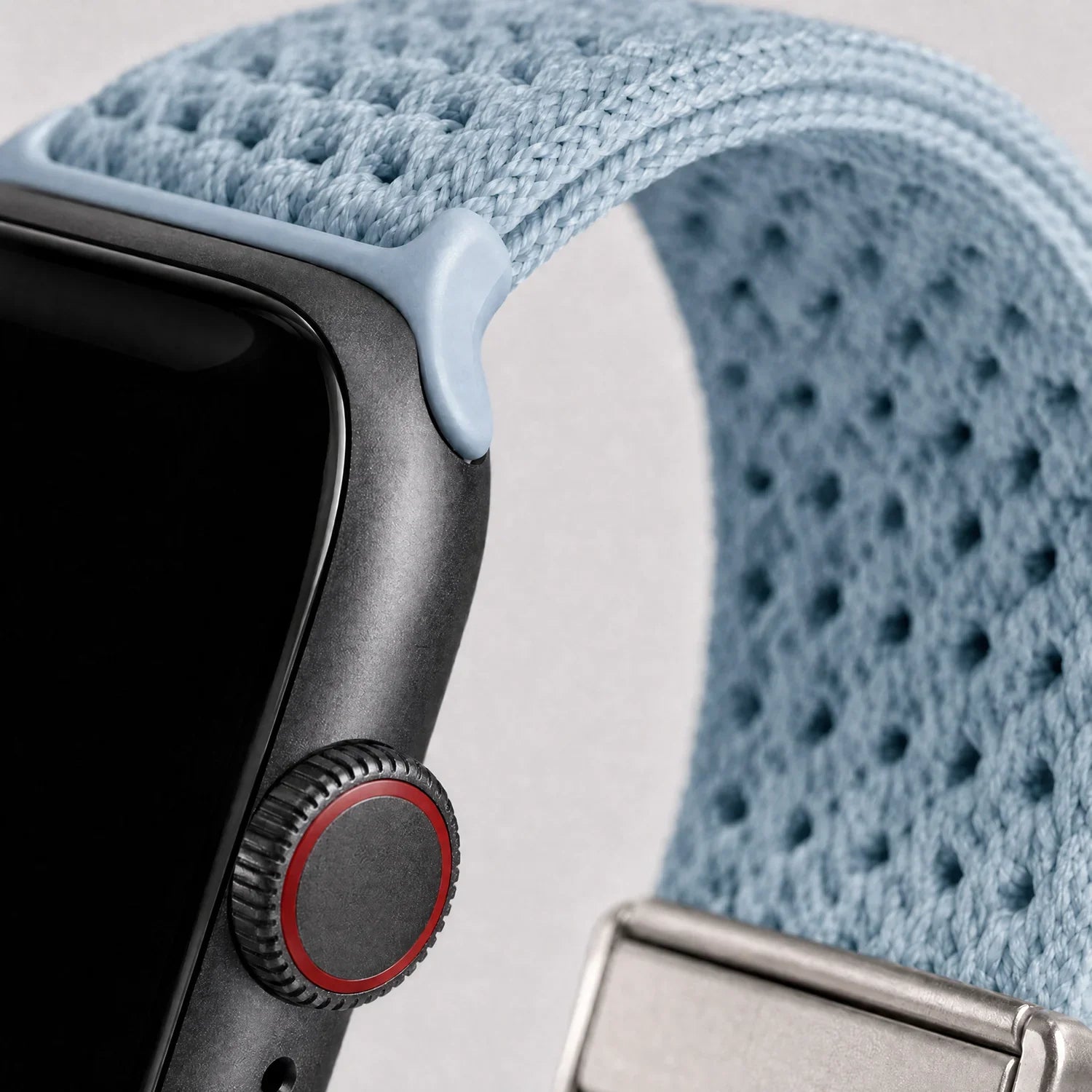 Bracelet Apple Watch Knit - nylon - bleu clair