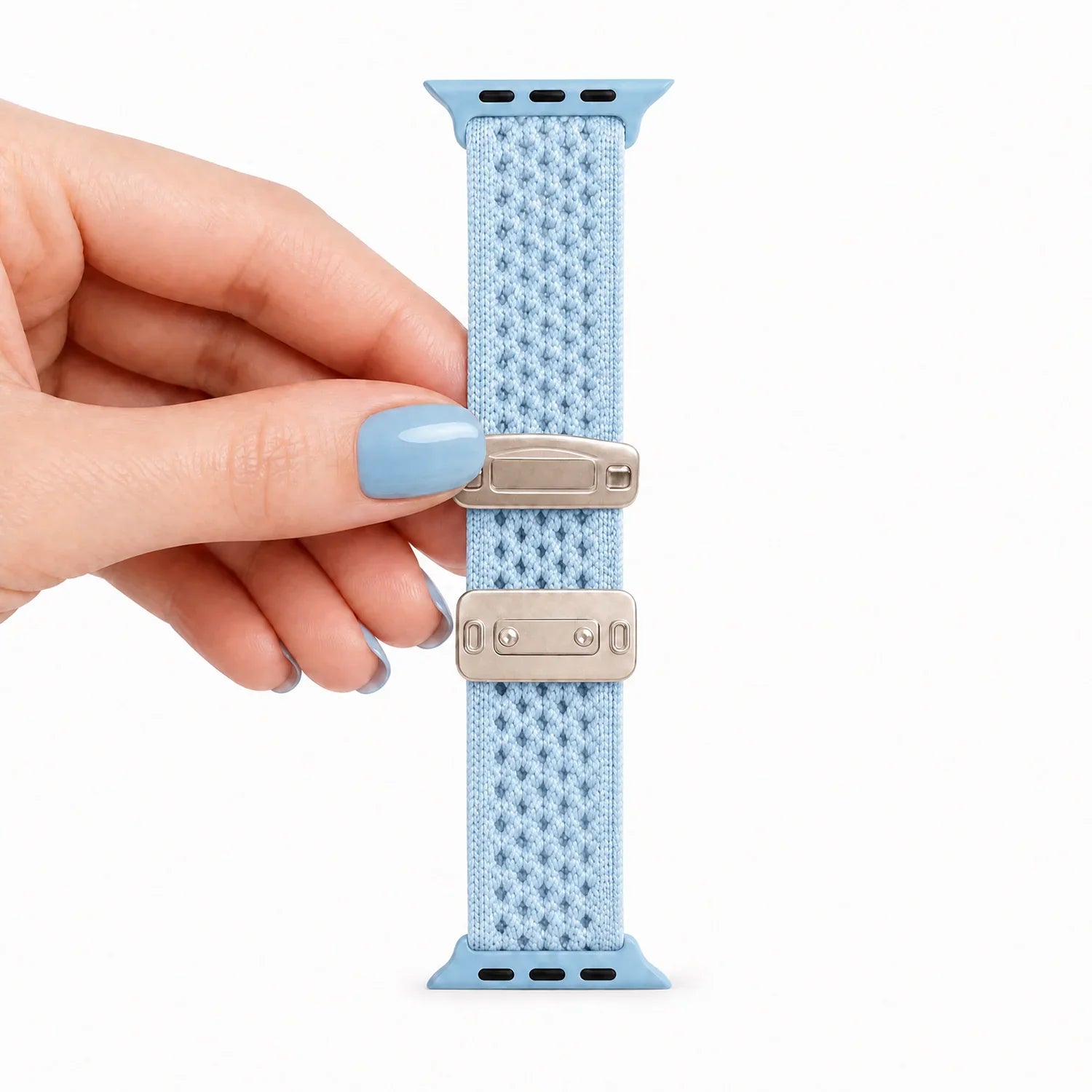 Bracelet Apple Watch Knit - nylon - bleu clair