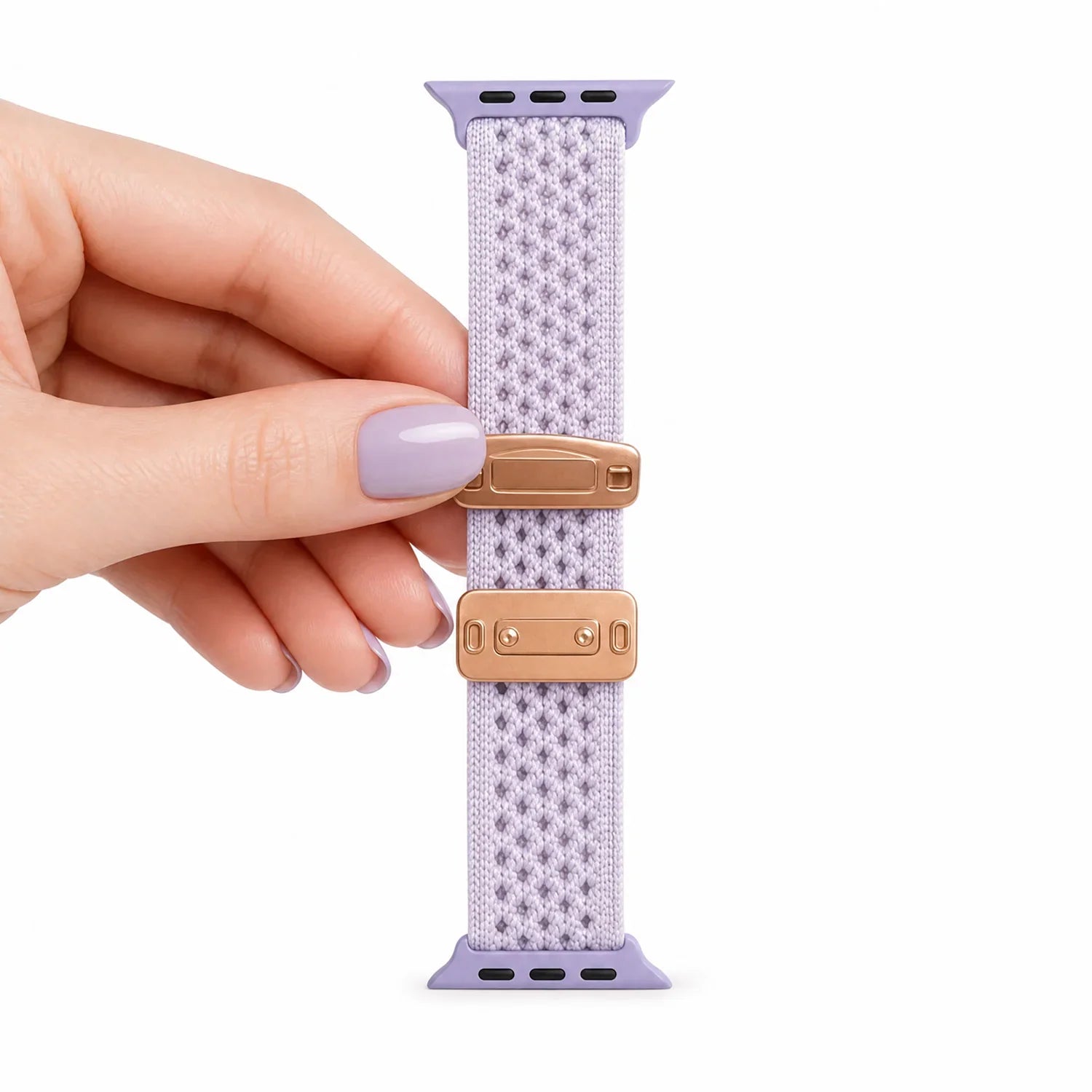 Bracelet Apple Watch Knit - nylon - Lilas