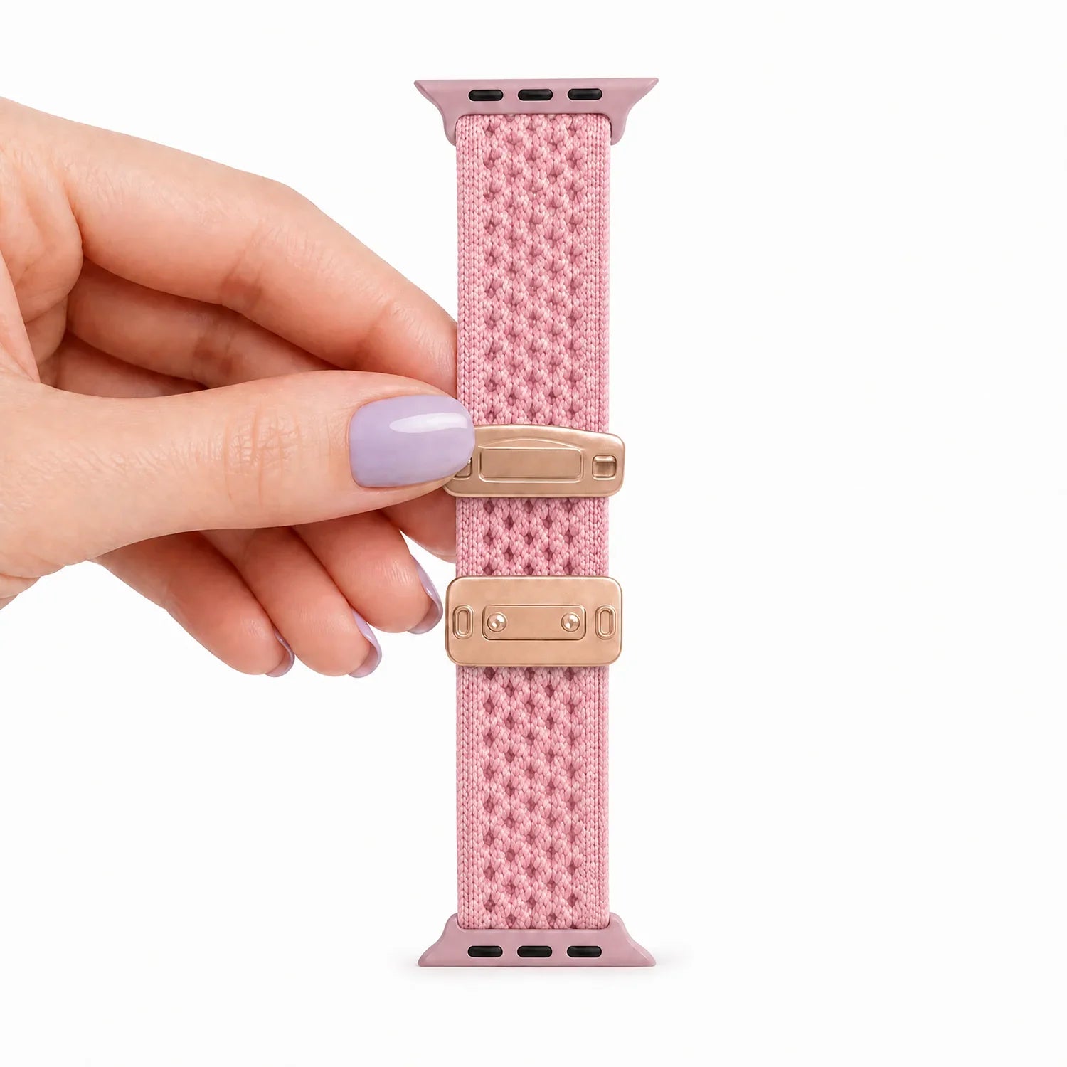 Bracelet Apple Watch Knit - nylon - Rose
