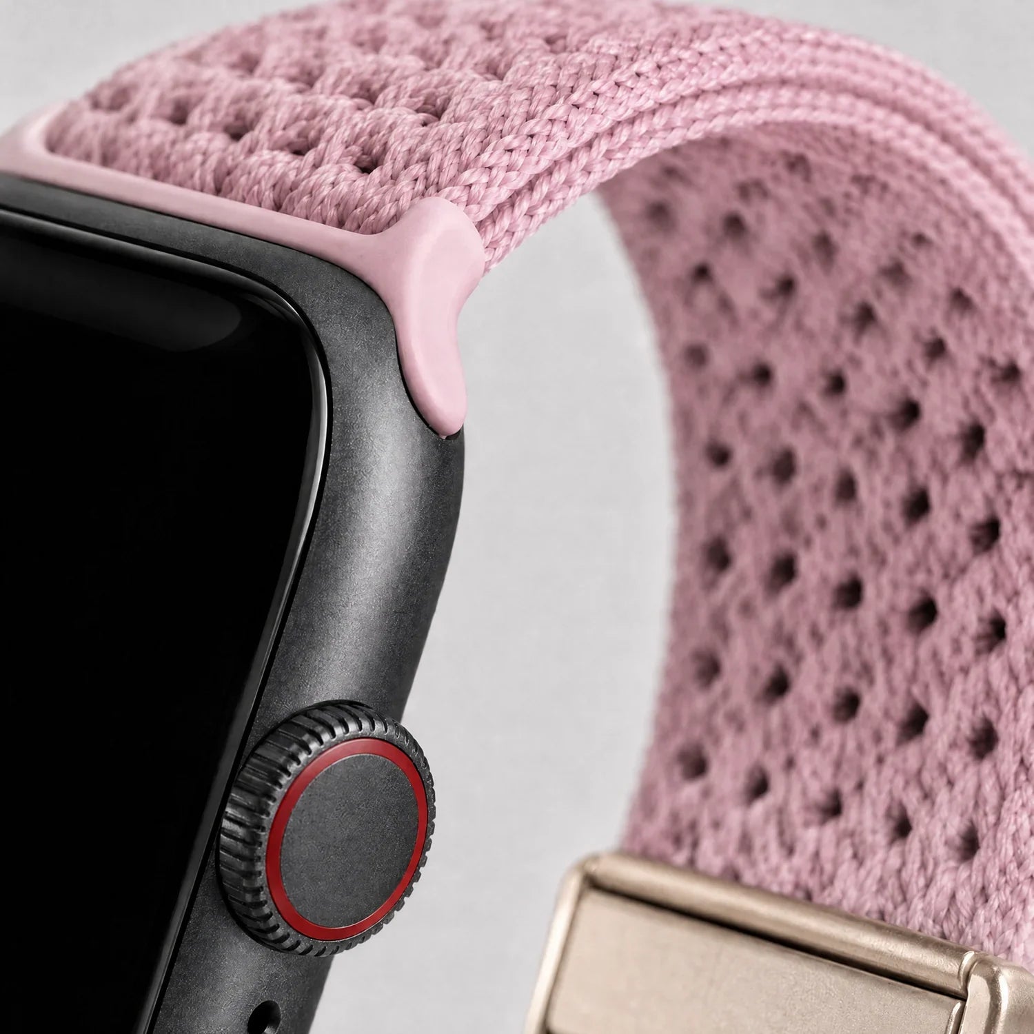 Bracelet Apple Watch Knit - nylon - Rose