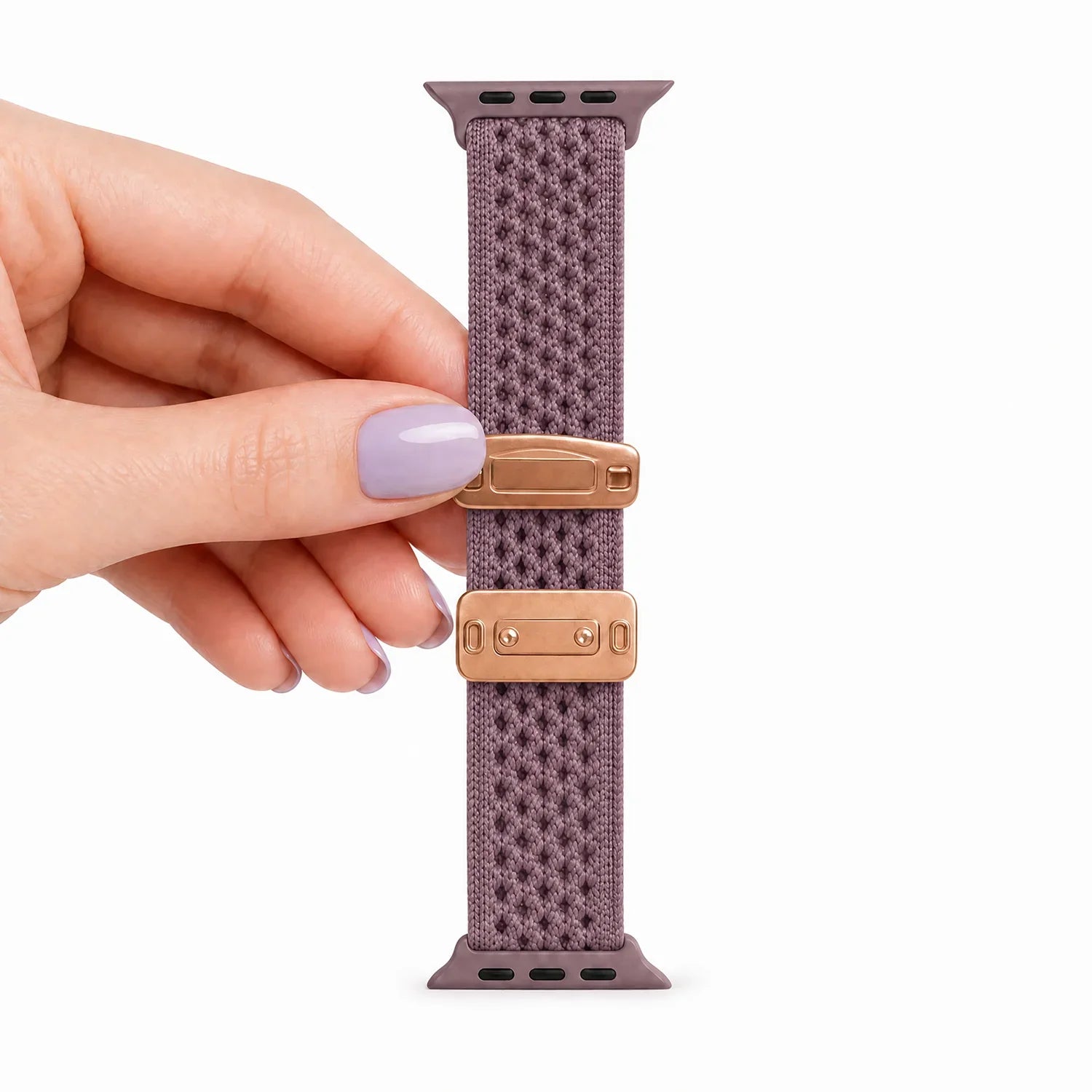 Bracelet Apple Watch Knit - nylon - Violet fumé