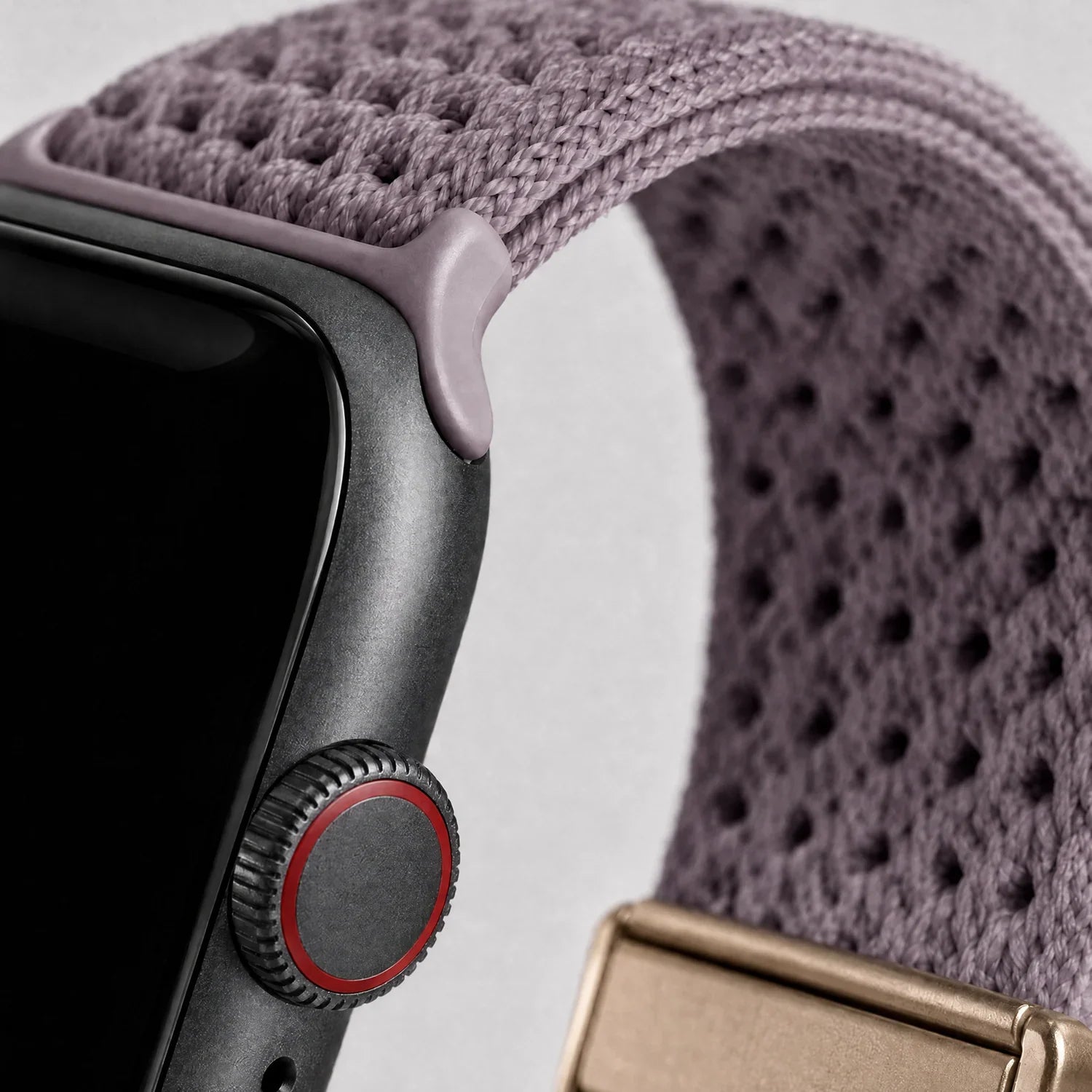 Bracelet Apple Watch Knit - nylon - Violet fumé