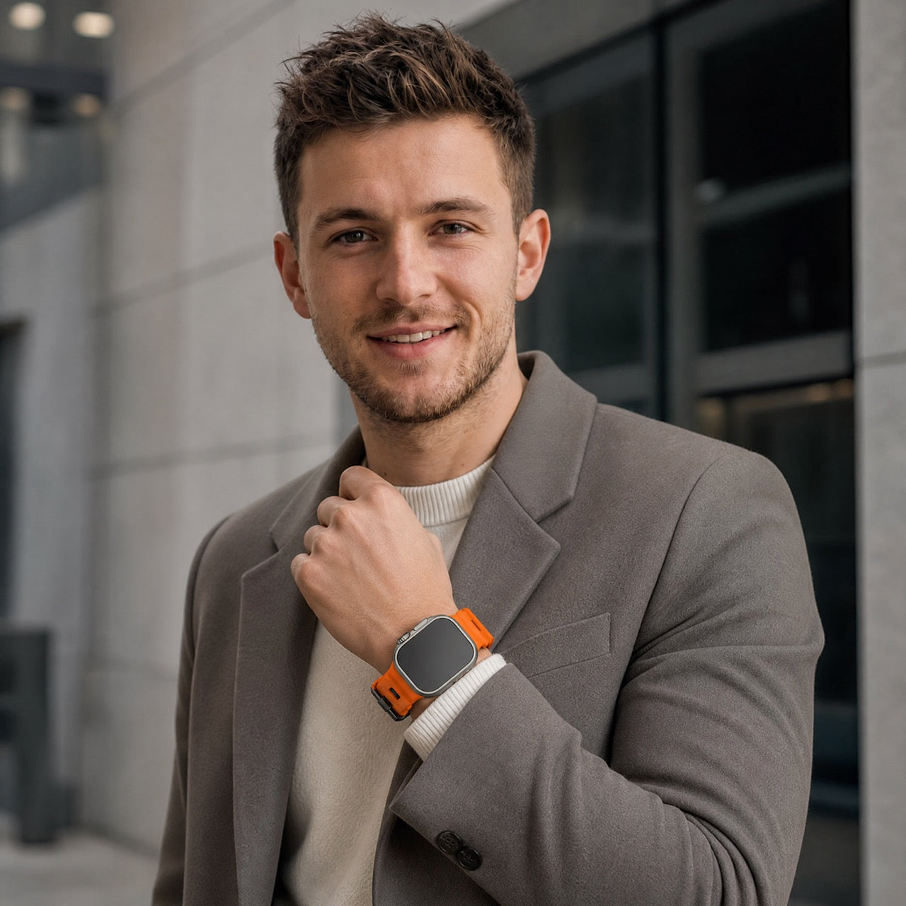 Apple Watch siliconen Ranger bandje - oranje
