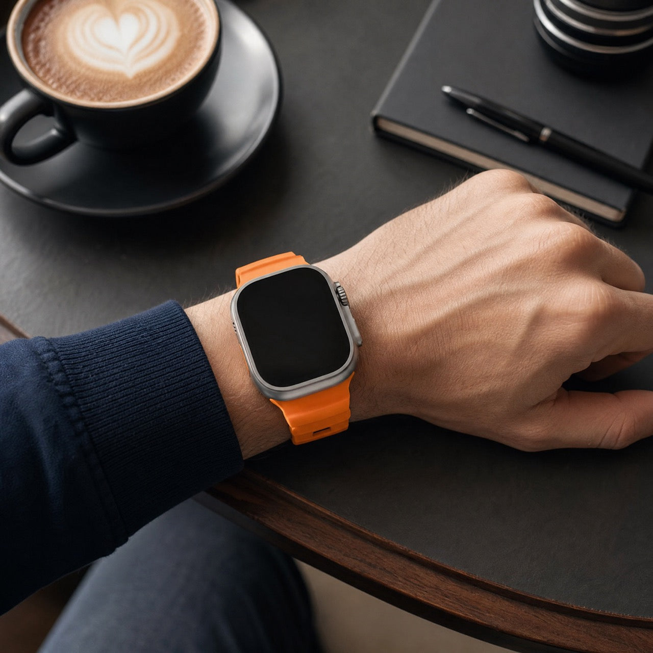 Apple Watch siliconen Ranger bandje - oranje