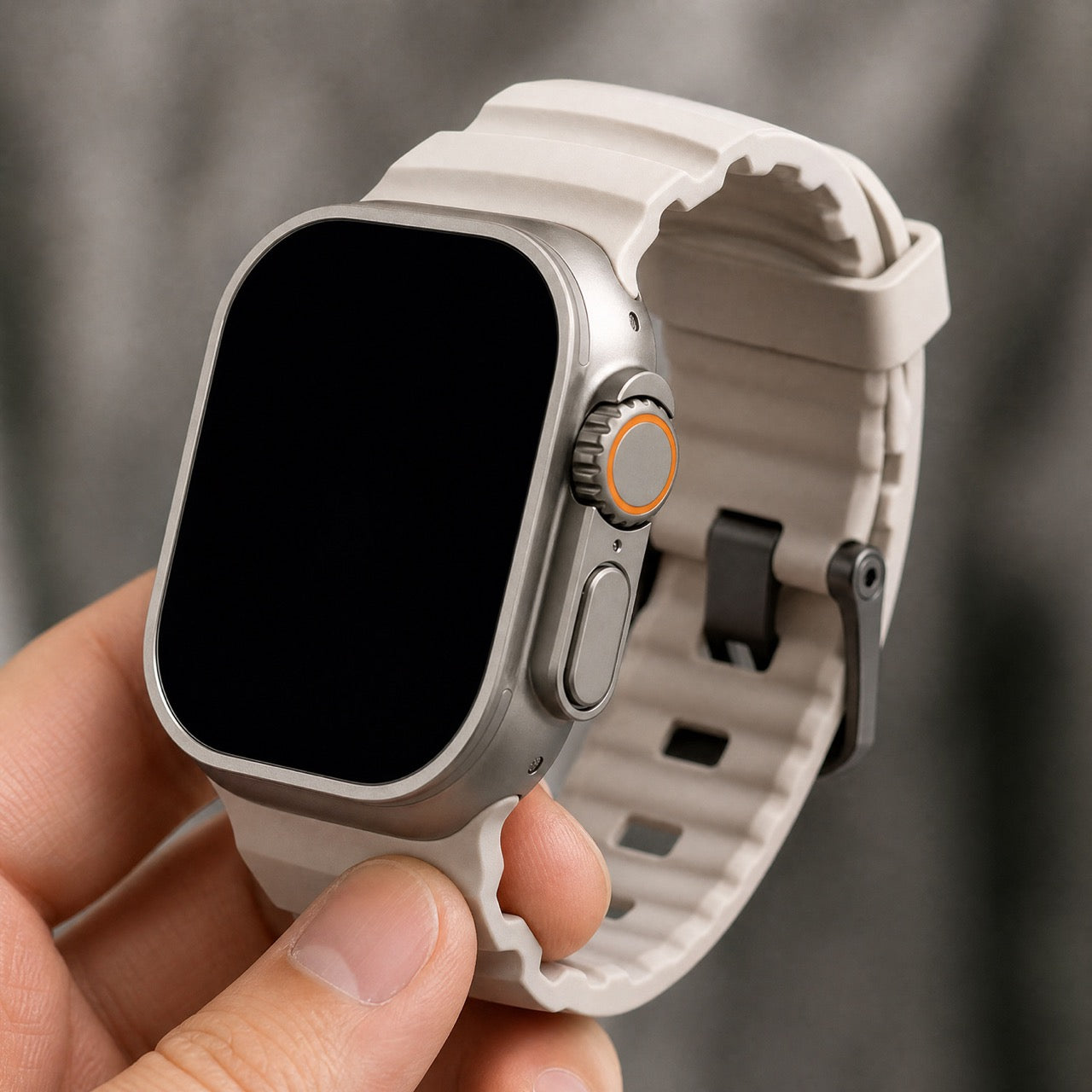 Bracelet Ranger en silicone pour Apple Watch - lumière stellaire