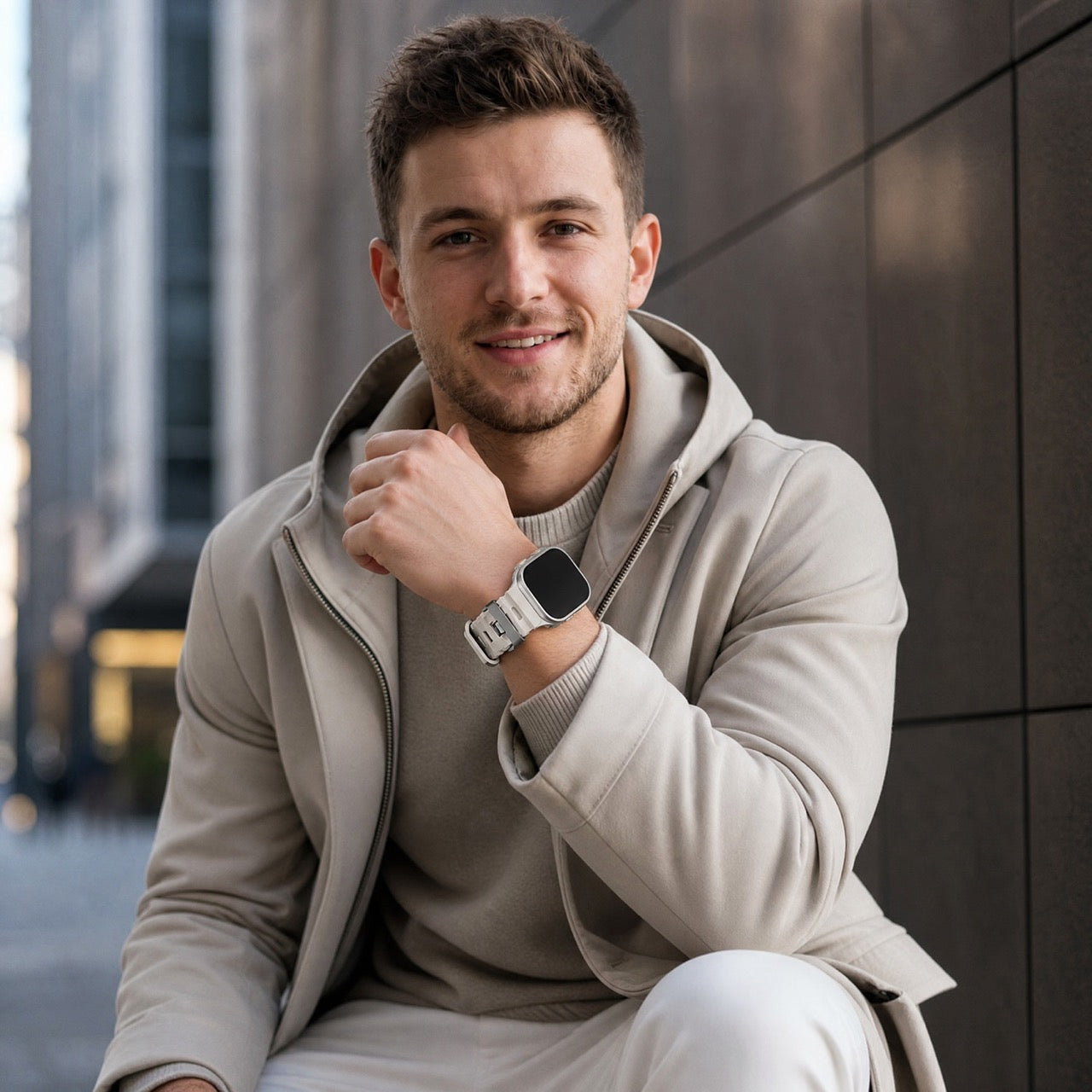 Bracelet Ranger en silicone pour Apple Watch - lumière stellaire