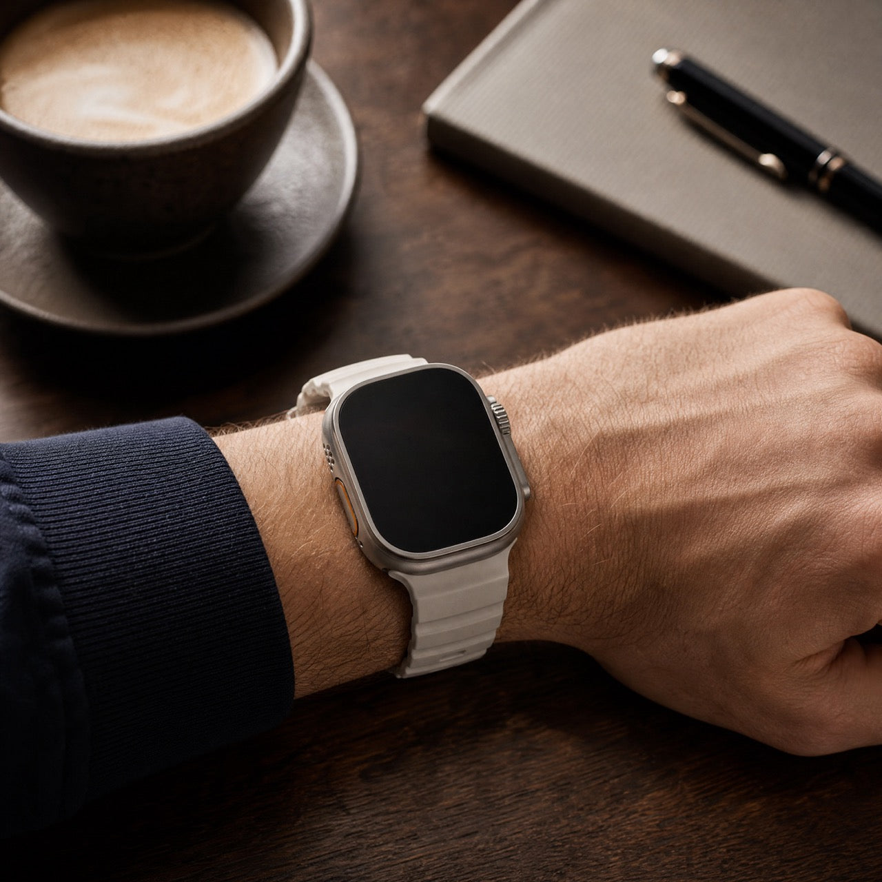 Bracelet Ranger en silicone pour Apple Watch - lumière stellaire