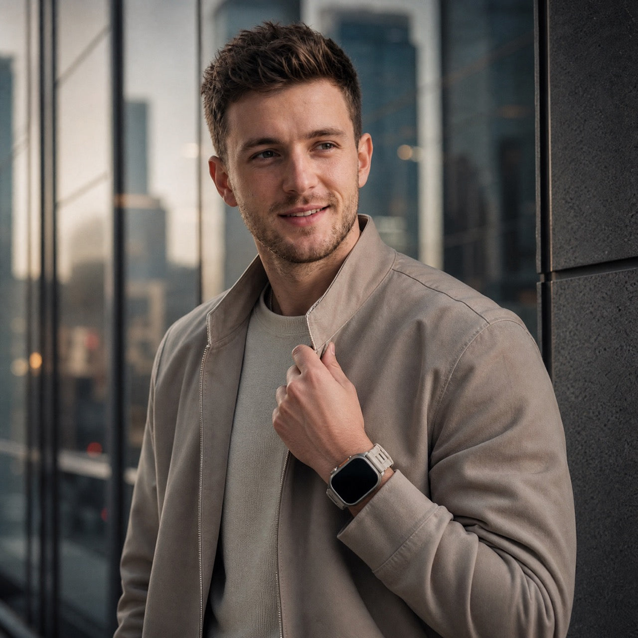 Bracelet Ranger en silicone pour Apple Watch - lumière stellaire