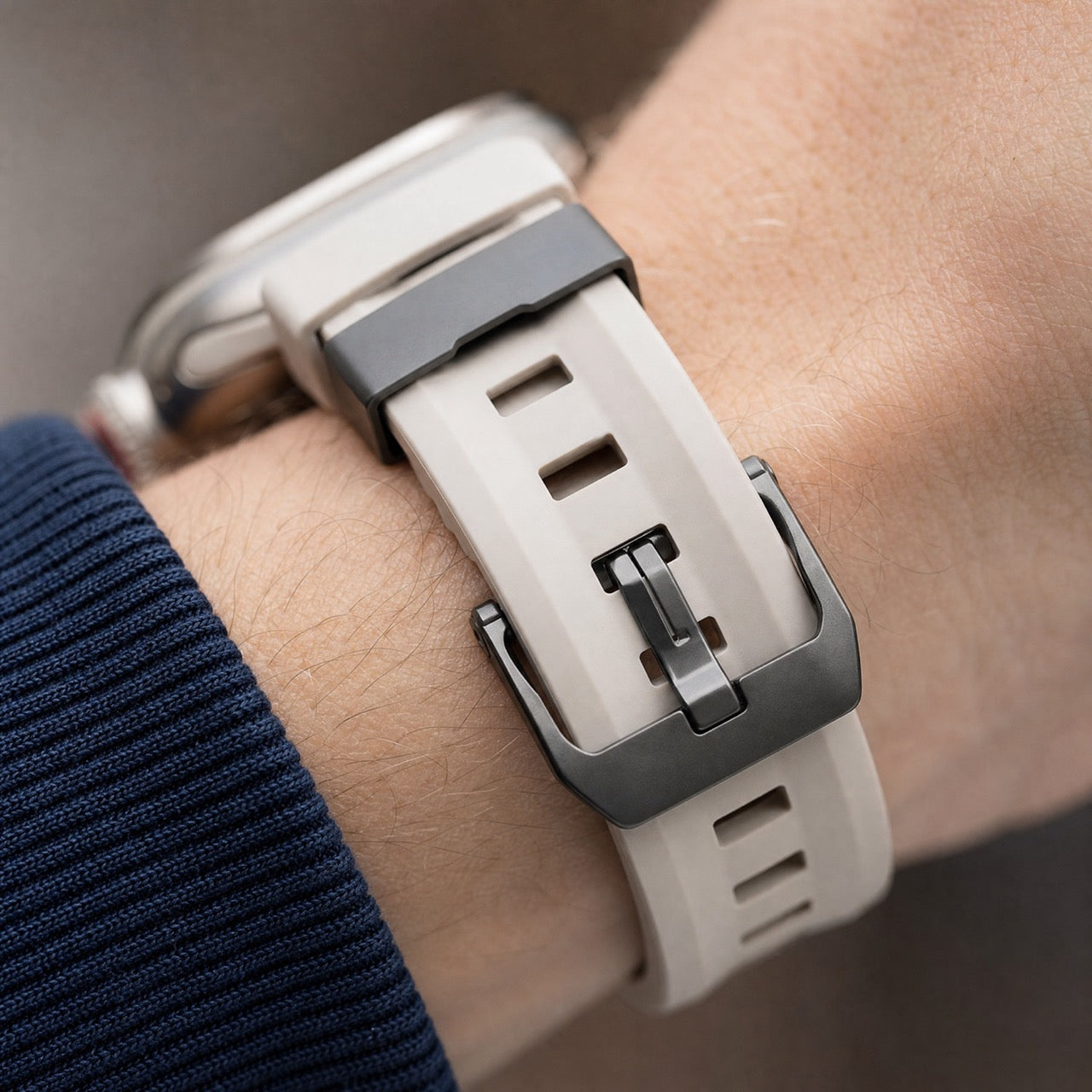 Bracelet Ranger en silicone pour Apple Watch - lumière stellaire