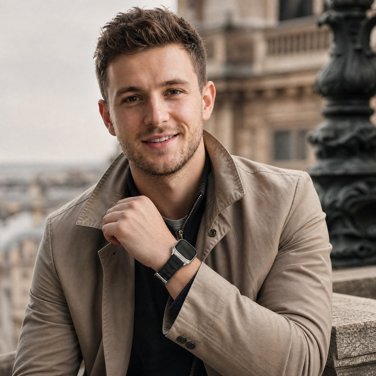 Bracelet Ranger en silicone pour Apple Watch - noir