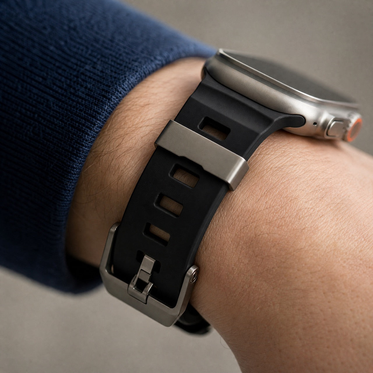 Bracelet Ranger en silicone pour Apple Watch - noir