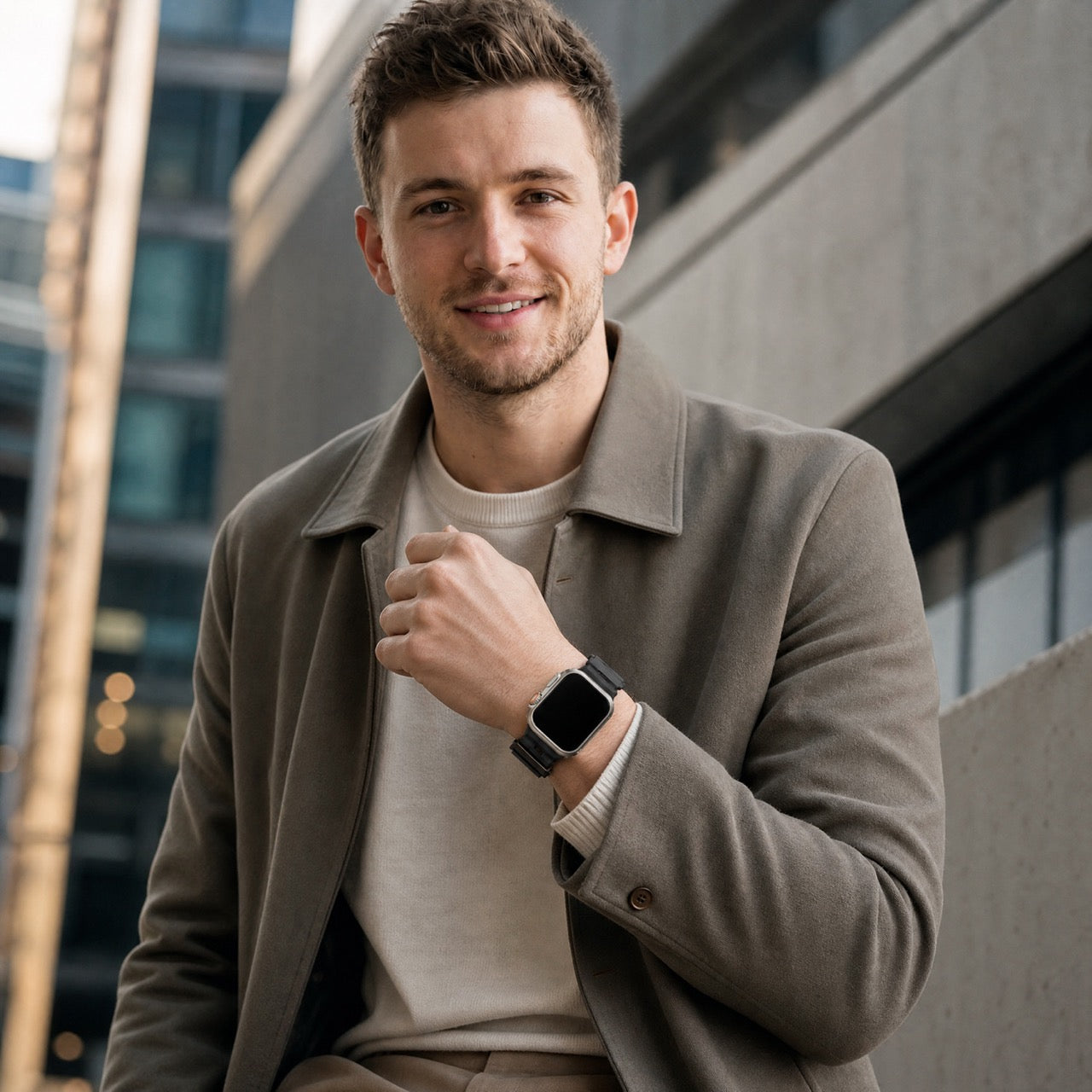 Bracelet Ranger en silicone pour Apple Watch - noir