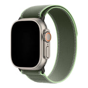 Apple Watch bandje Trail - nylon - groen neon - zwart
