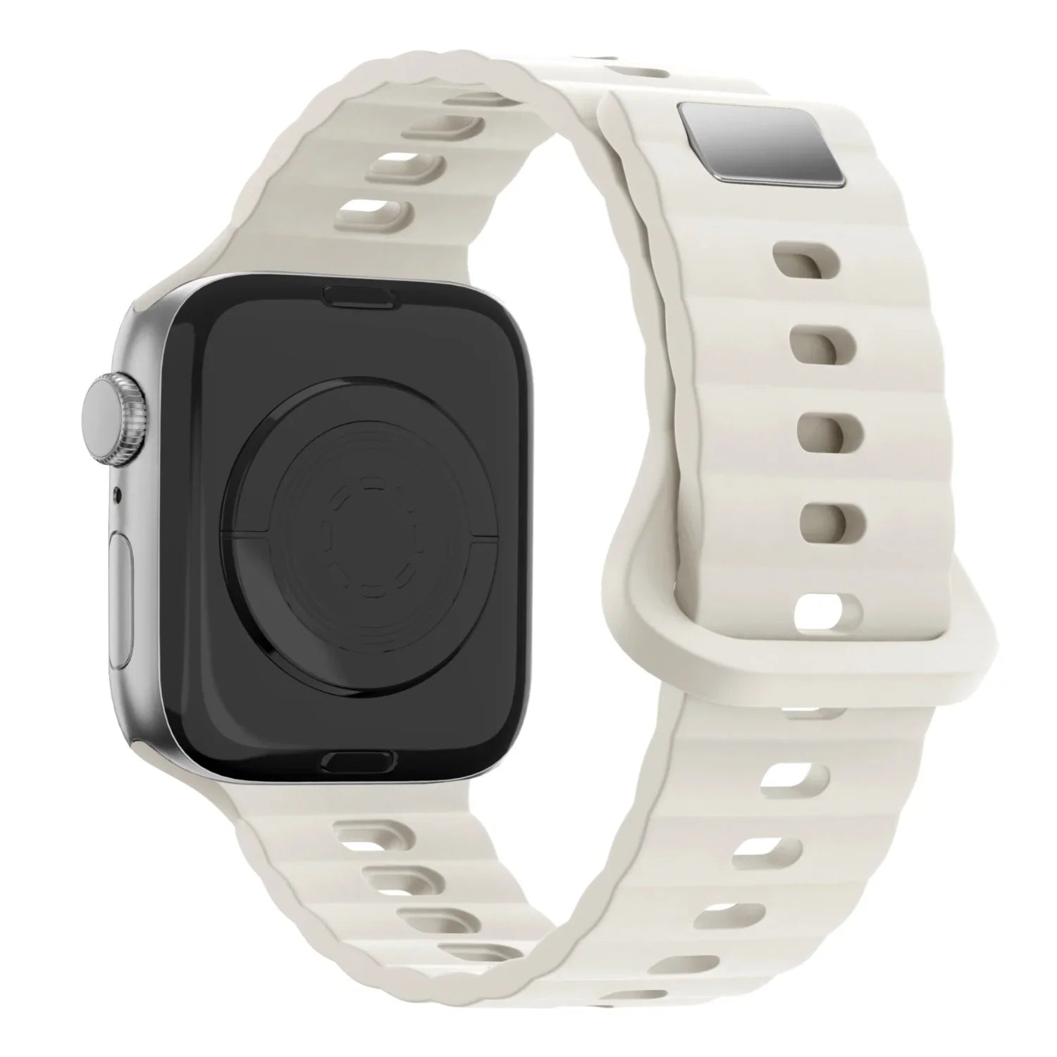 Apple Watch Wave bandje - siliconen - sterrenlicht