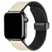 Bracelet Apple Watch Lennox - cuir - blanc