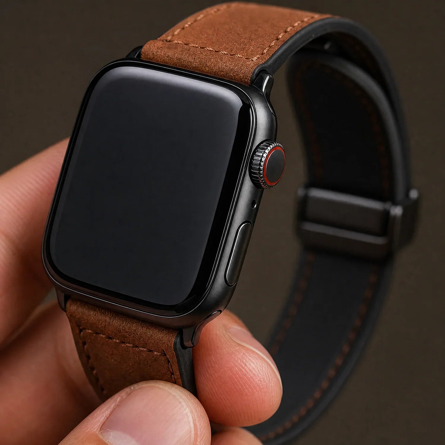 Apple Watch bandje Lennox - leer - bruin