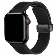 Bracelet Apple Watch Lennox - cuir - noir