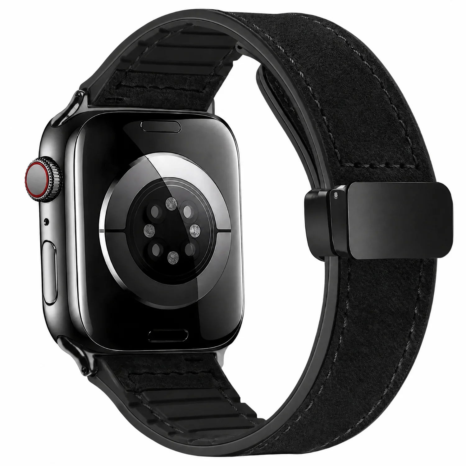 Bracelet Apple Watch Lennox - cuir - noir
