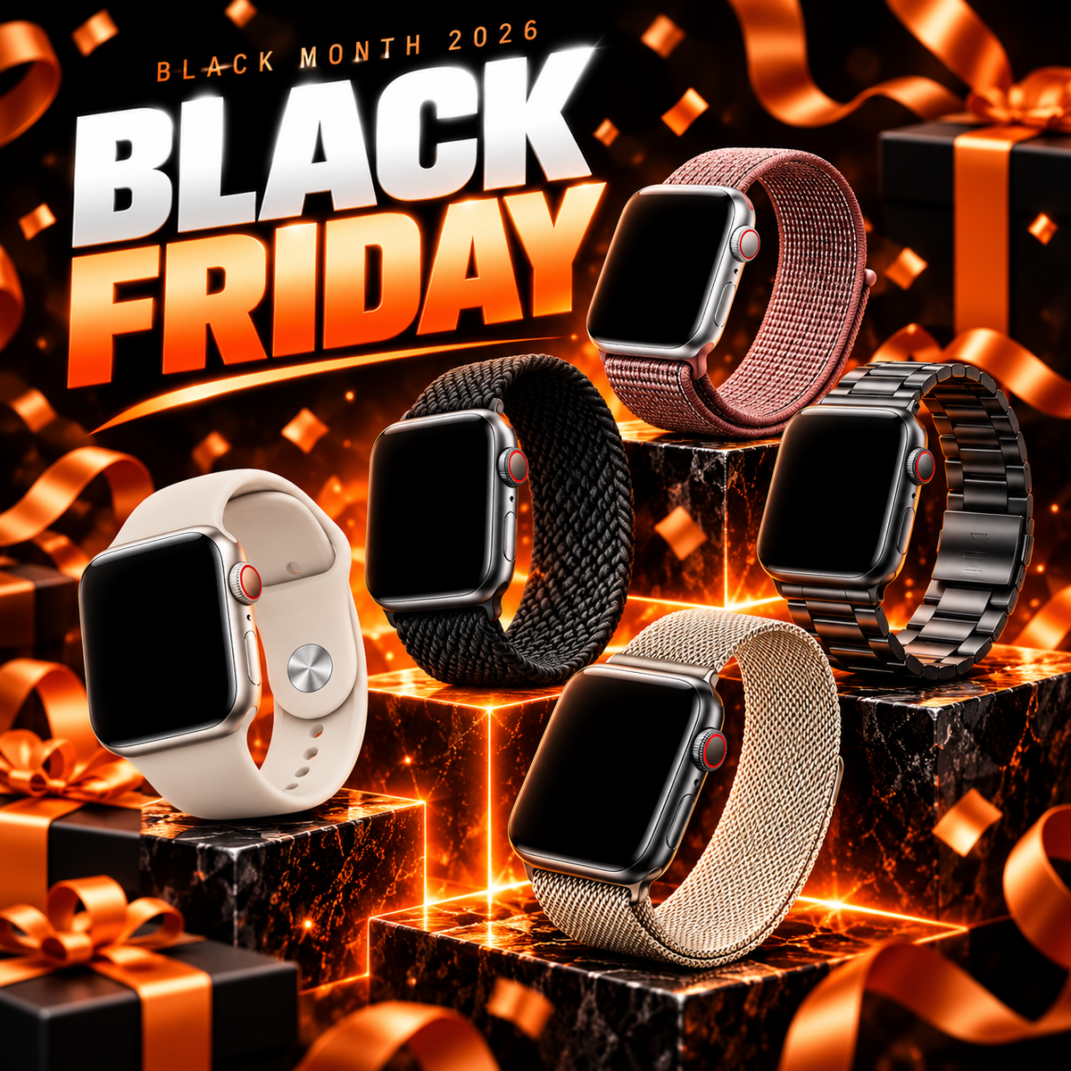 Black Month smartwatchbandjes