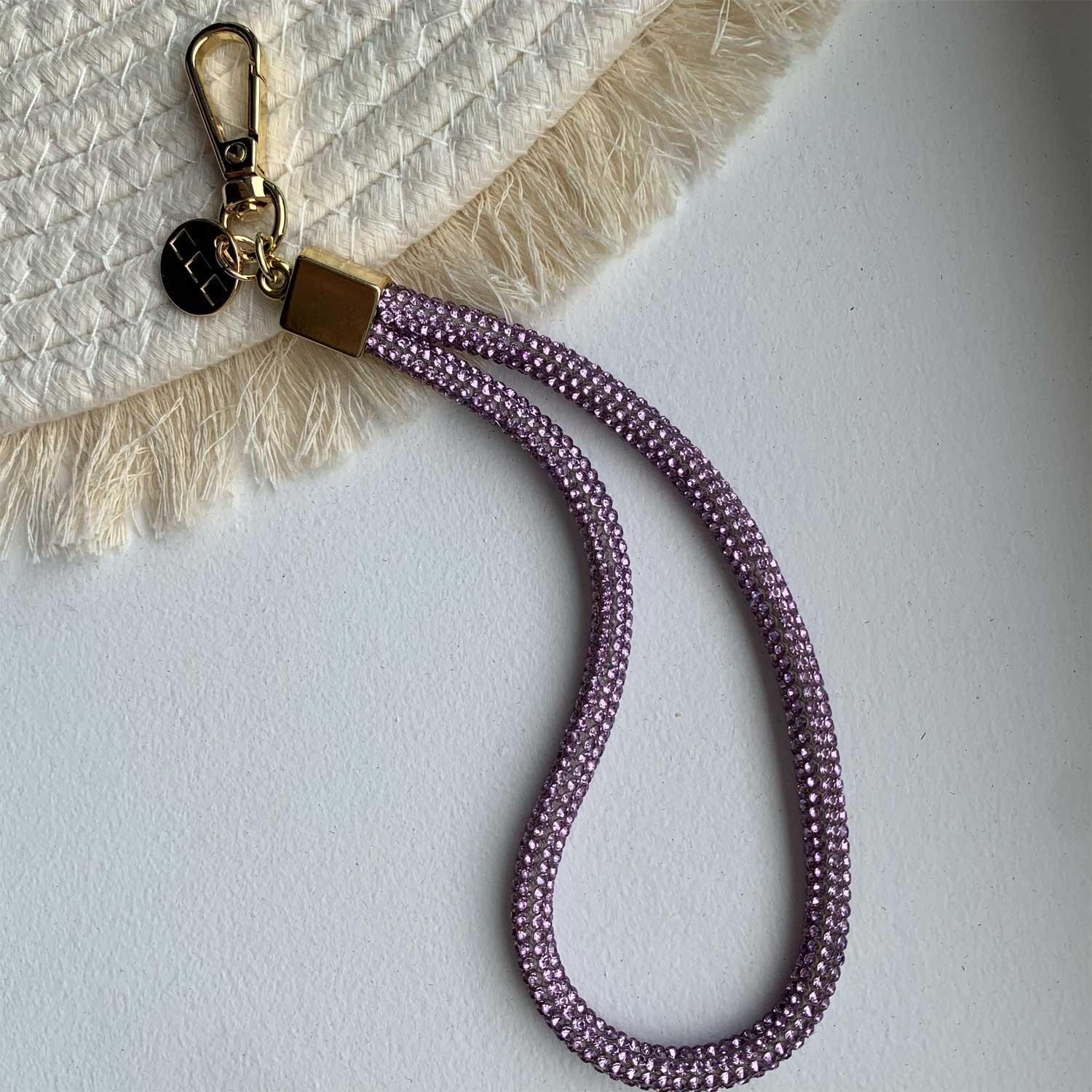 Cordon de téléphone Diamond - violet - doré