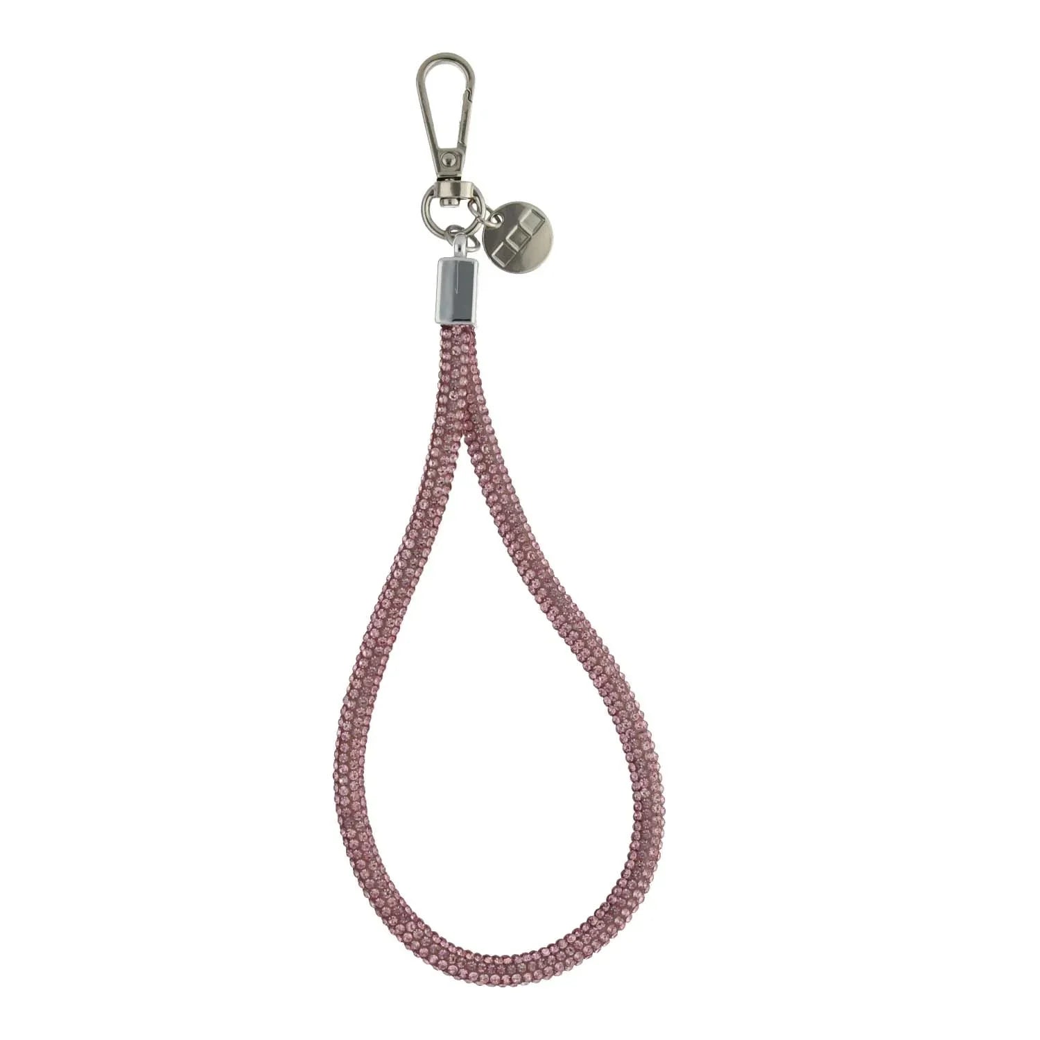 Telefoonkoord Diamond - roze - zilver