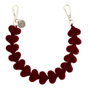 Telefoonkoord Fluwee - bordeaux rood - zilver