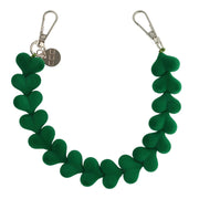 Cordon pour téléphone portable Velours - vert - argent