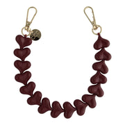 Telefoonkoord Heart - burgundy - goud
