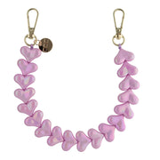 Telefoonkoord Heart - lila - goud