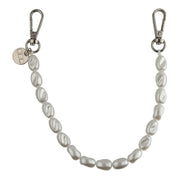 Telefoonkoord short pearl - zilver