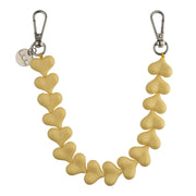 Telefoonkoord Heart - botergeel - zilver