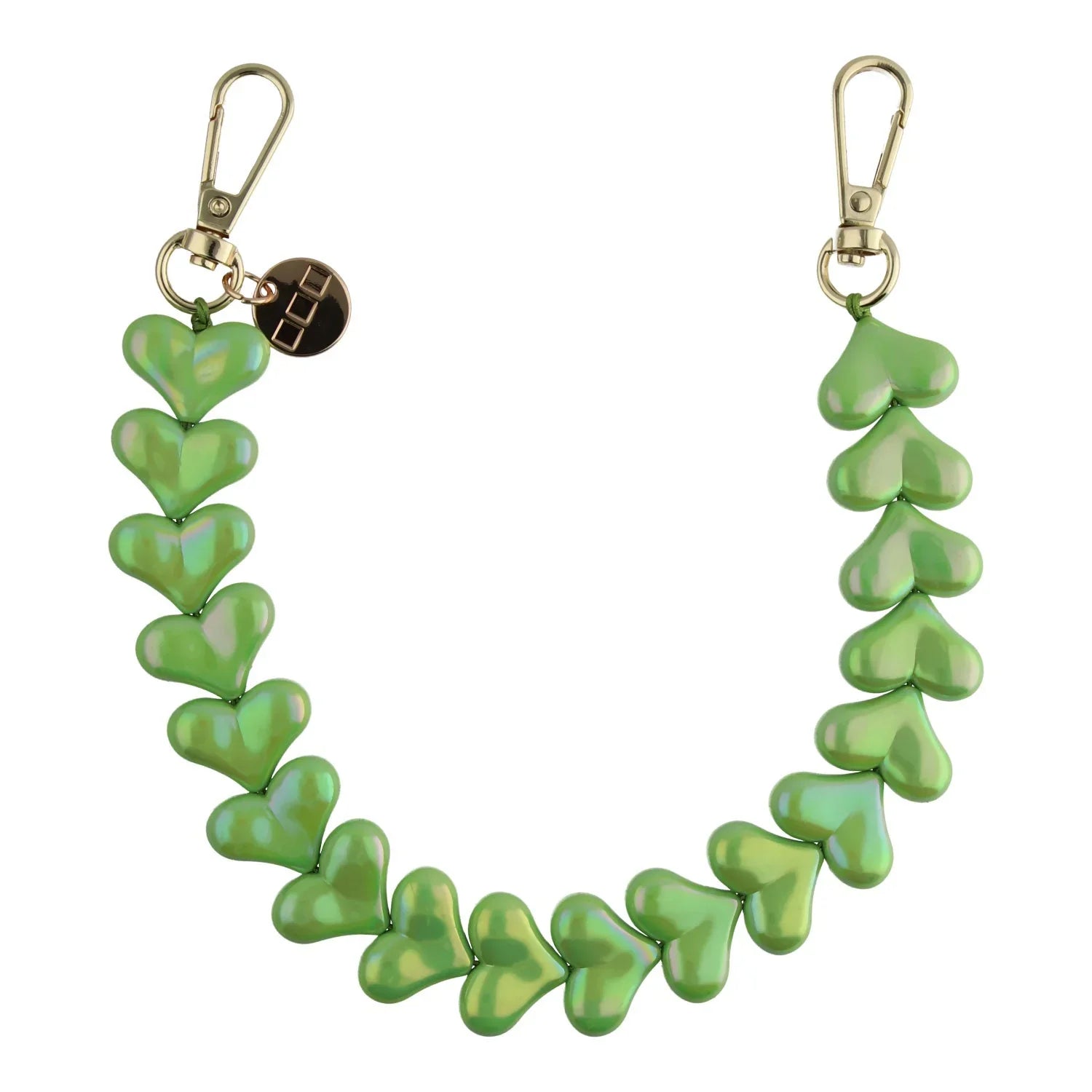 Telefoonkoord Heart - appelgroen - goud
