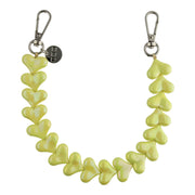 Telefoonkoord Heart - geel - zilver