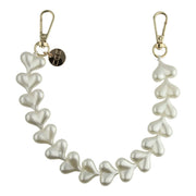 Telefoonkoord Heart - wit - goud