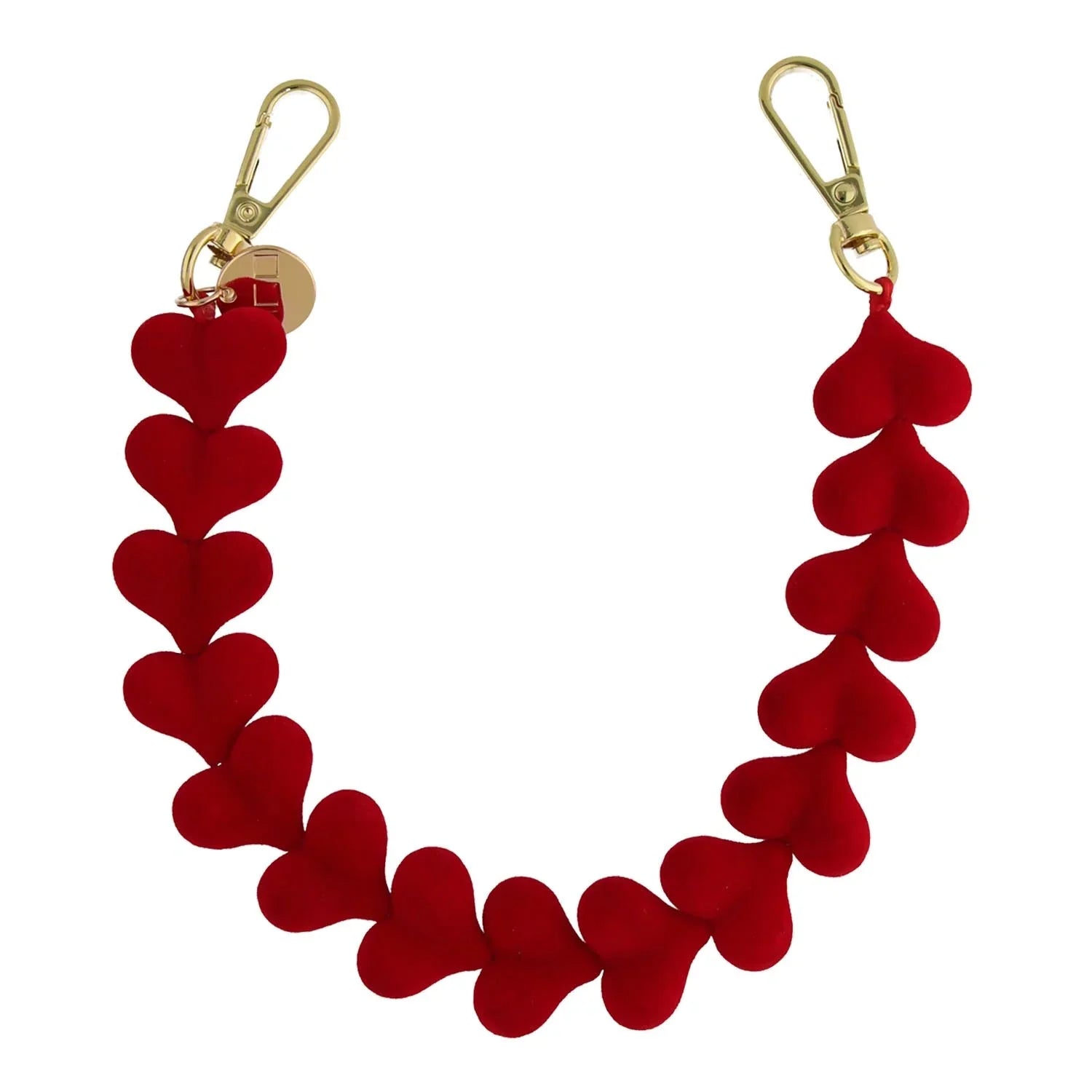 Telefoonkoord Fluwee - rood - goud