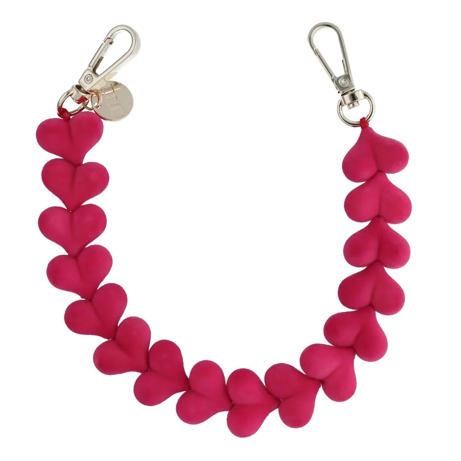 Telefoonkoord Fluwee - roze - zilver