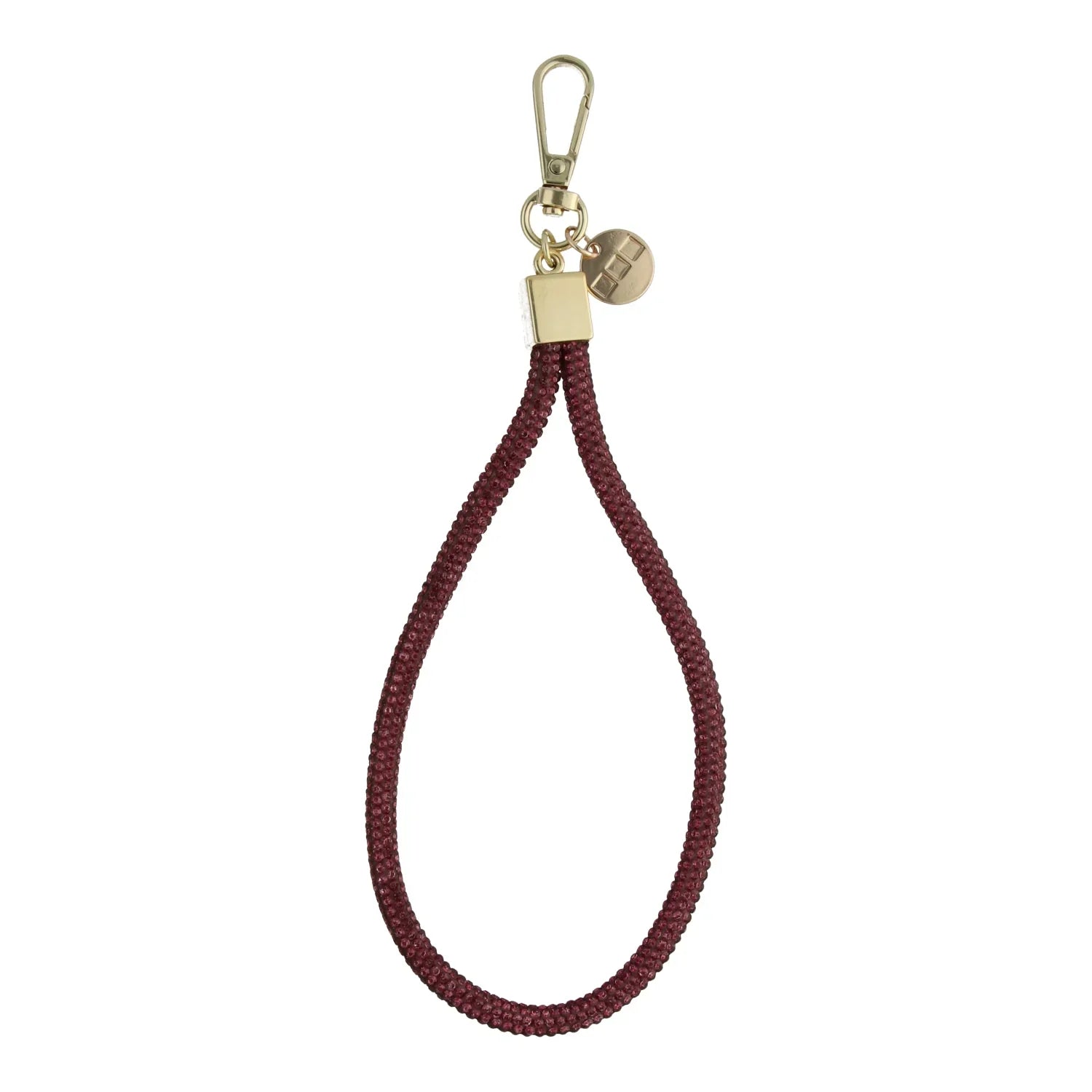 Cordon pour téléphone Diamond - rouge lie de vin - doré