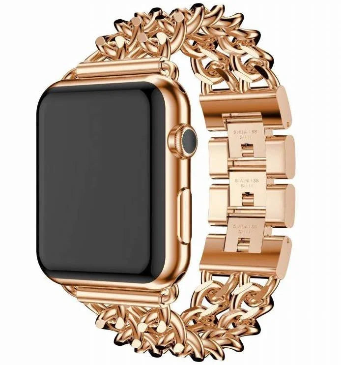 Apple Watch Cowboy bandje - staal - rose goud