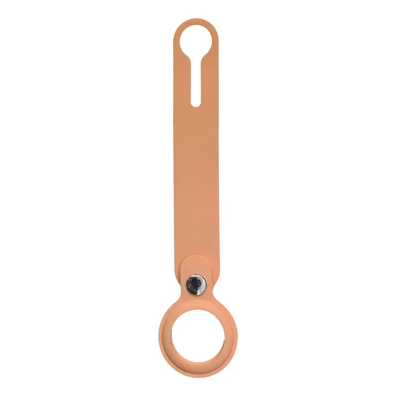 AirTag siliconen lus sleutelhanger - beige