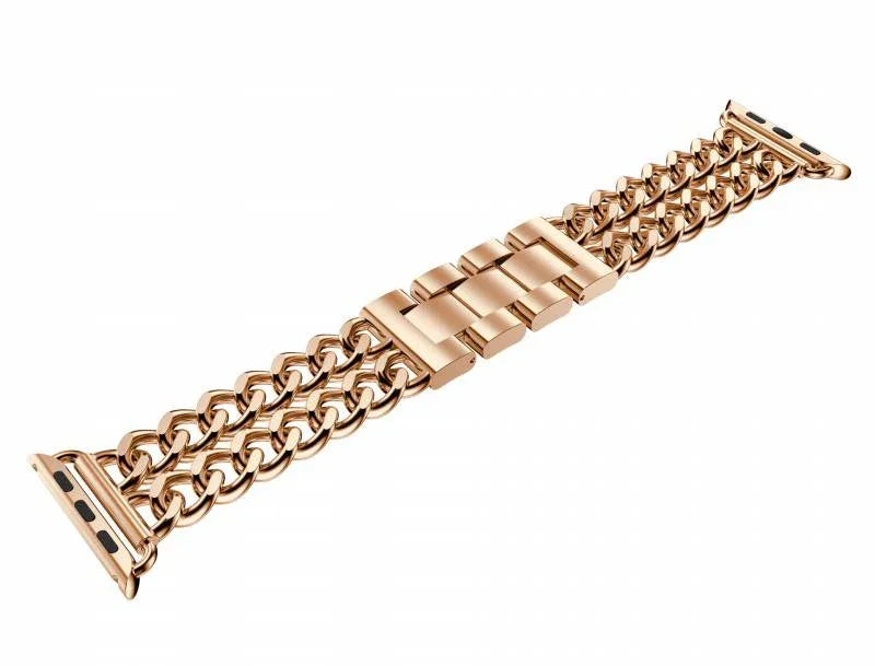Apple Watch Cowboy bandje - staal - rose goud