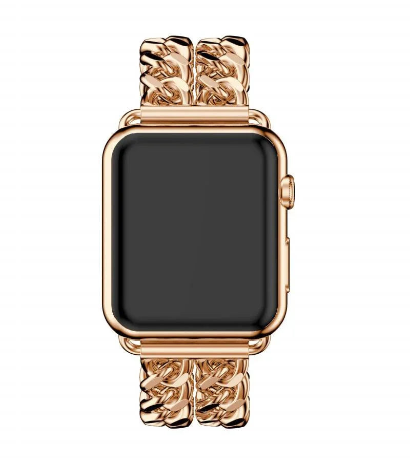 Apple Watch Cowboy bandje - staal - rose goud