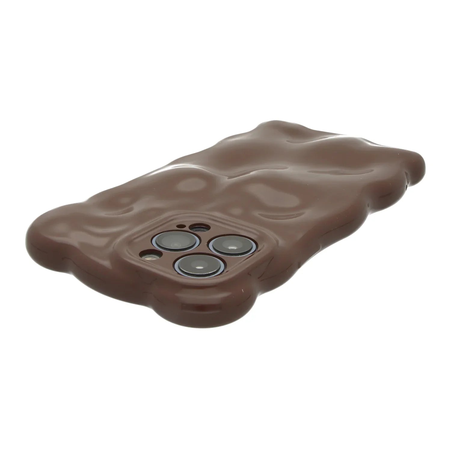 Coque iPhone Bubble - marron foncé