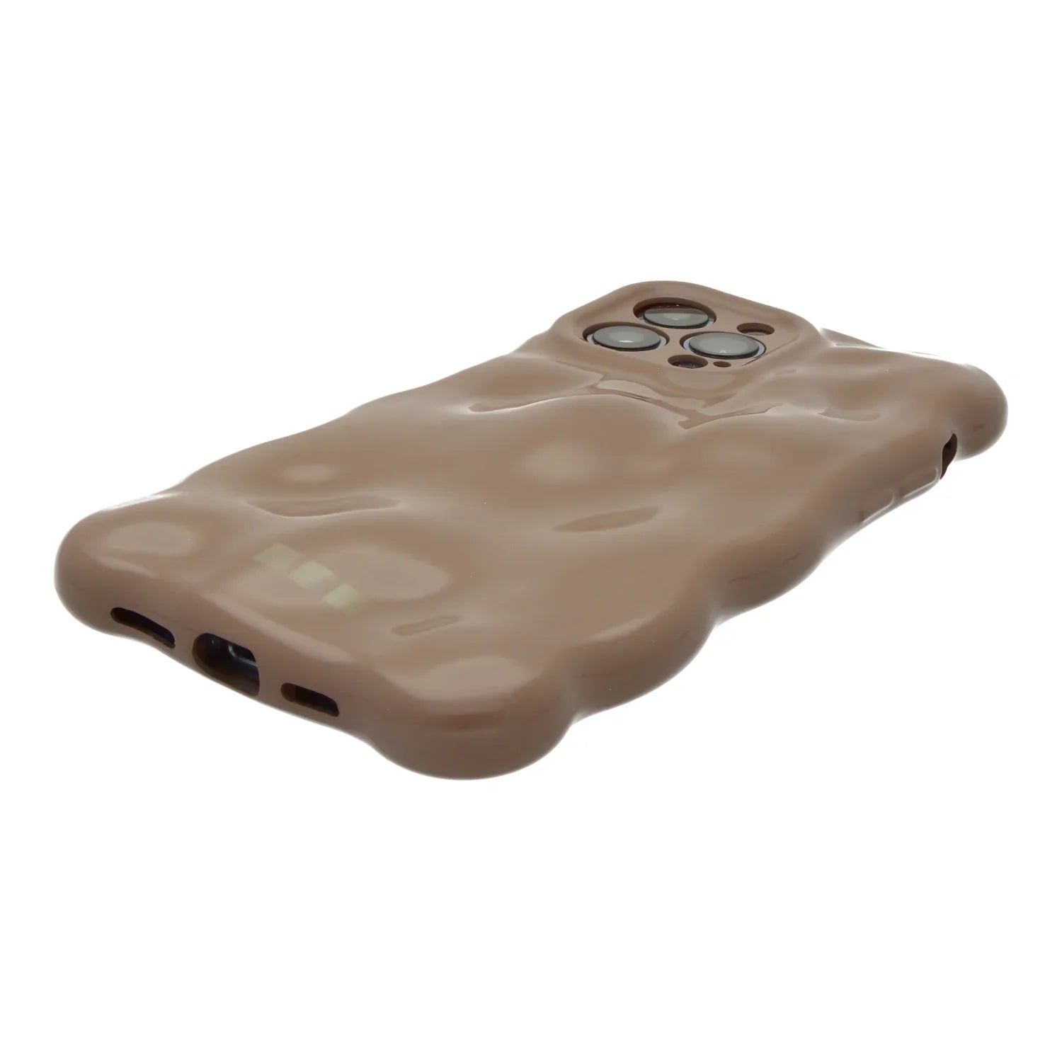 Coque iPhone Bubble - marron clair