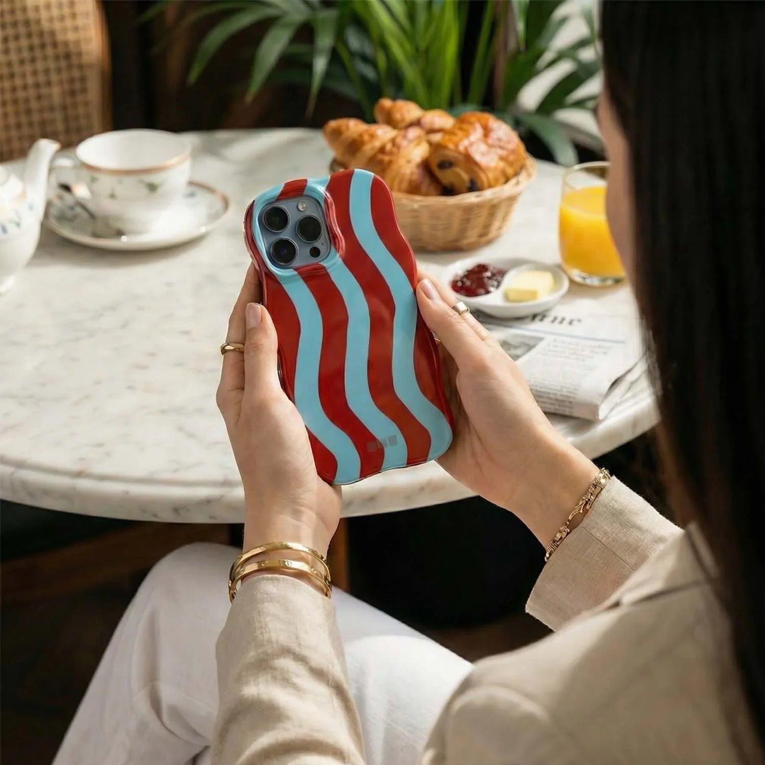 iPhone hoesje Candy - blauw rood