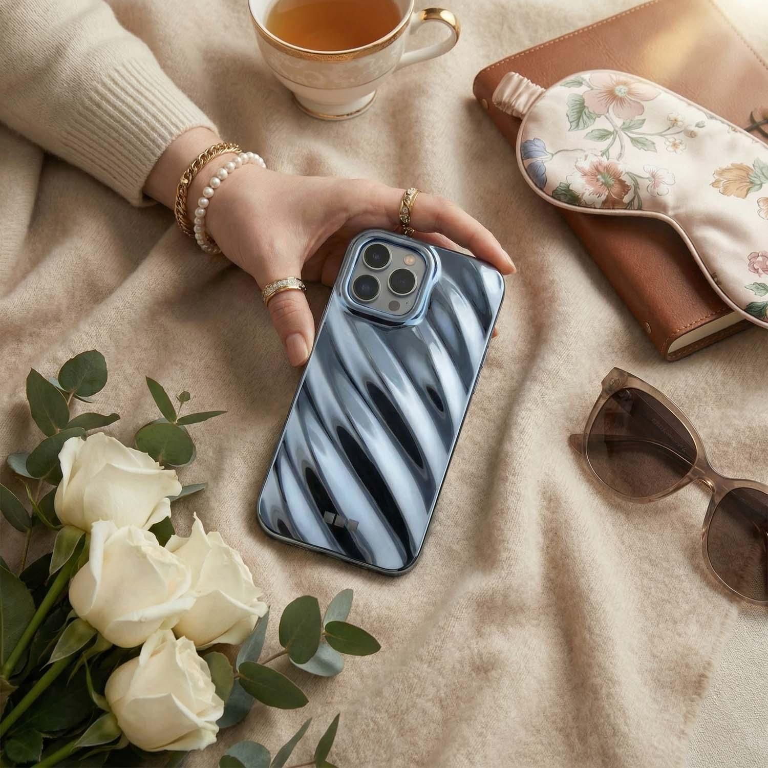 iPhone hoesje Lustra - blauw