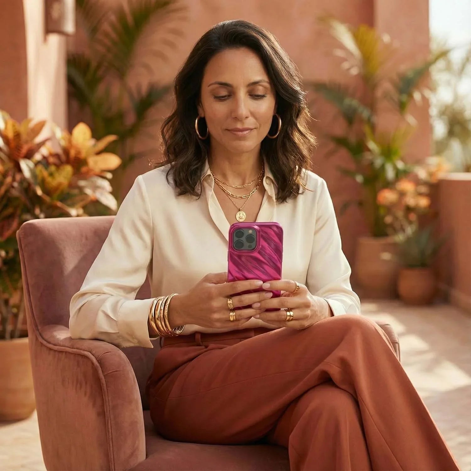 iPhone hoesje Lustra - fel roze
