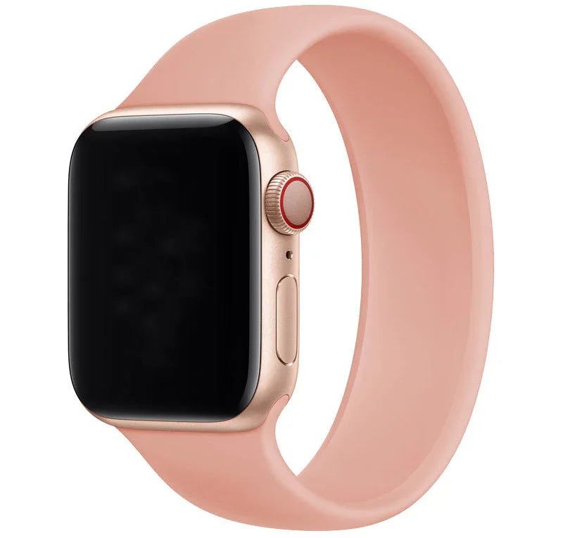 Apple Watch bandje - siliconen - solo loop - lichtroze